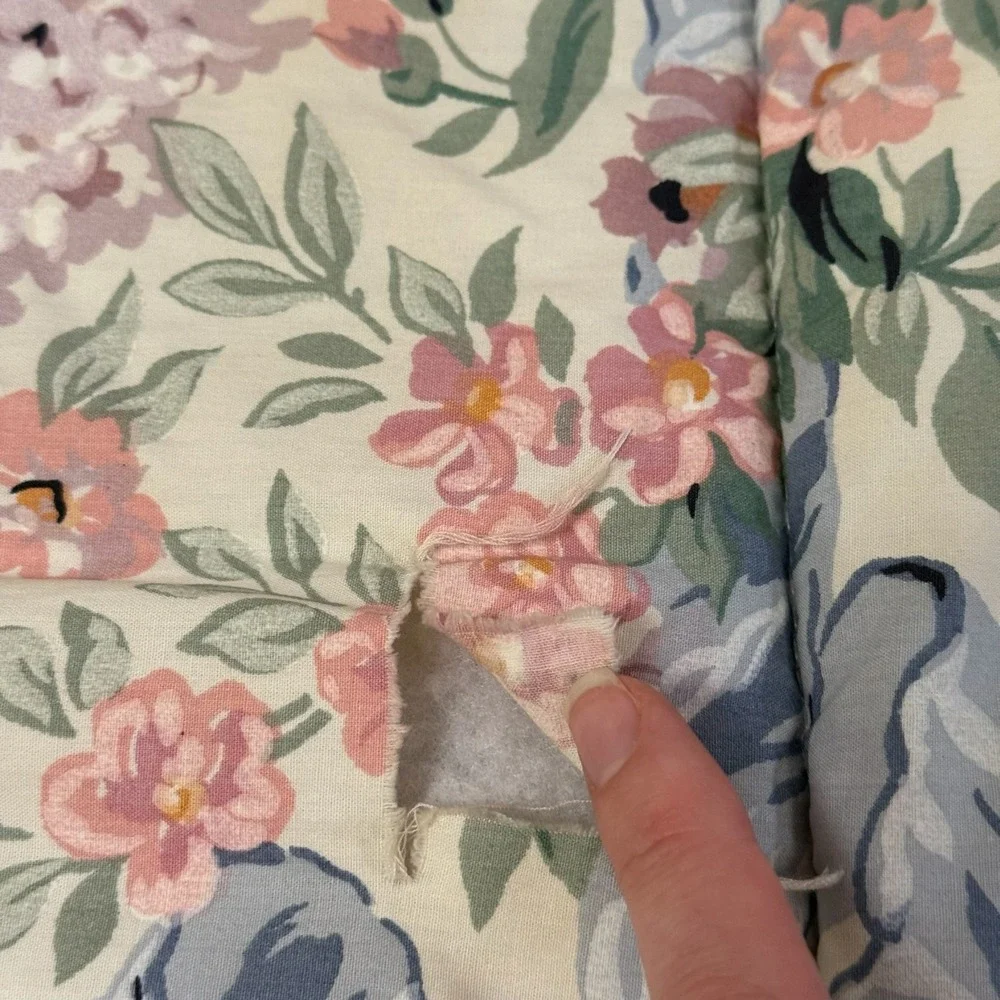 Vintage Ralph Lauren Alison King Floral Comforter Set +2 Shams Cotton USA Made